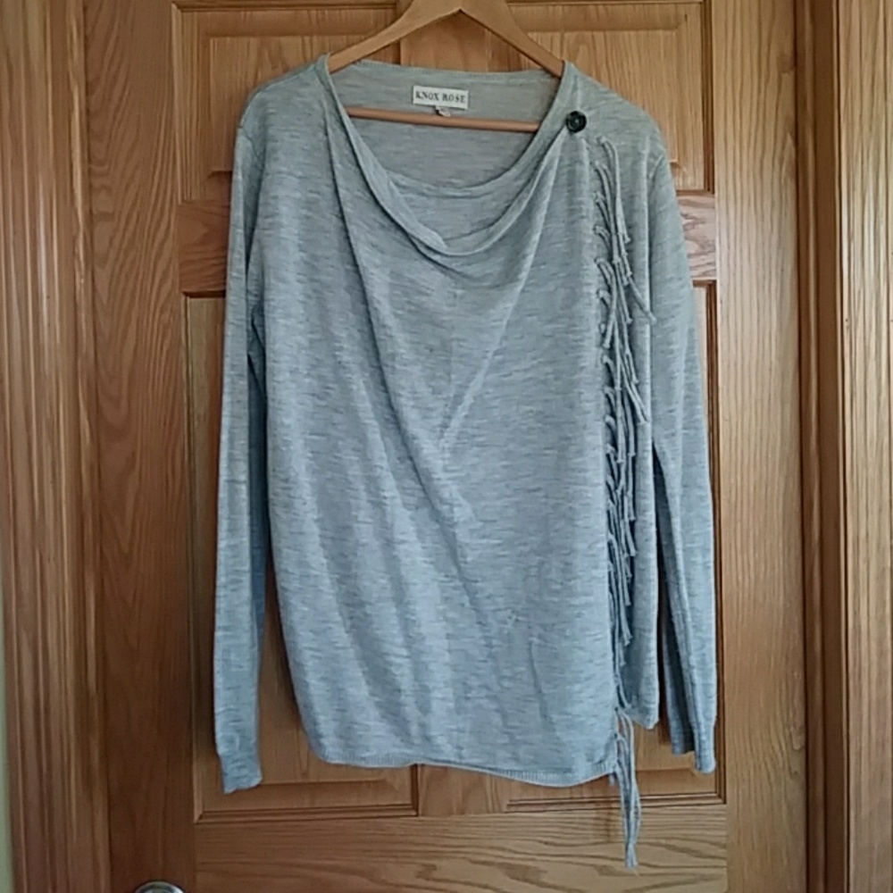 Grey cardigan sweater